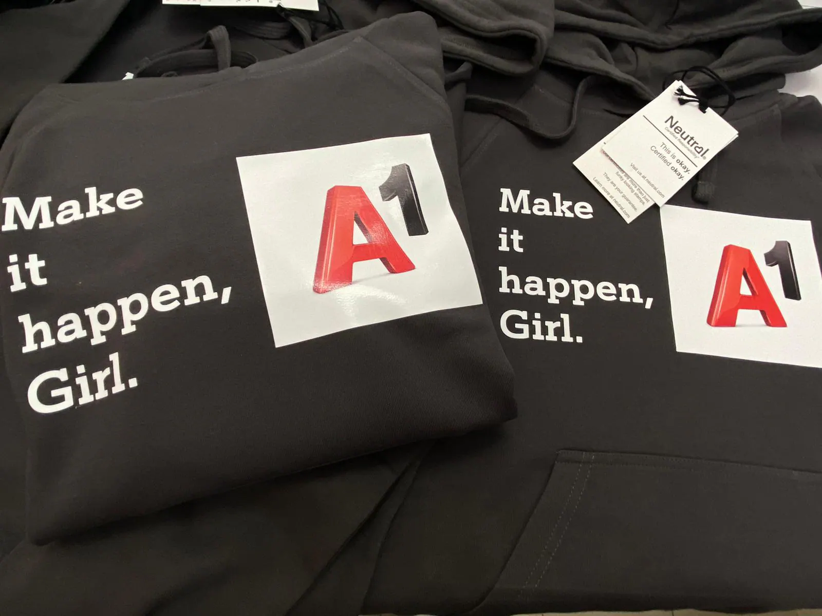 A1 Logo Textildruck auf Hoodie
